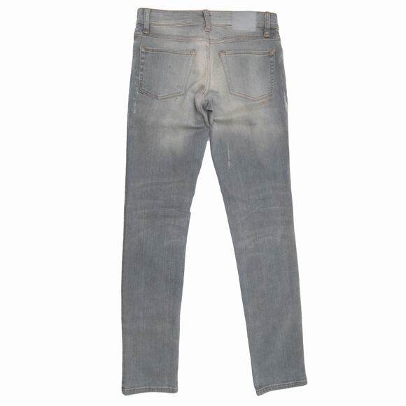 6397 Designer Skinny Dirty Faded Gray Denim Jeans Size 29 - Picture 2 of 9